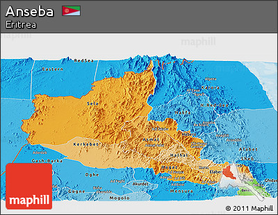 Political Shades Panoramic Map of Anseba