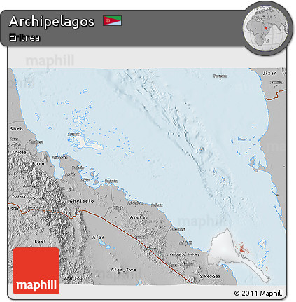 Gray 3D Map of Archipelagos