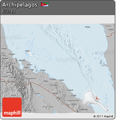 Gray 3D Map of Archipelagos