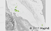 Physical 3D Map of Archipelagos, lighten, desaturated
