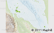 Physical 3D Map of Archipelagos, lighten