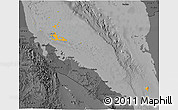 Political 3D Map of Archipelagos, darken, desaturated