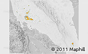 Political 3D Map of Archipelagos, lighten, desaturated