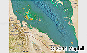 Political 3D Map of Archipelagos, satellite outside