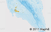 Political 3D Map of Archipelagos, single color outside