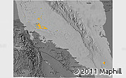 Political Shades 3D Map of Archipelagos, darken, desaturated