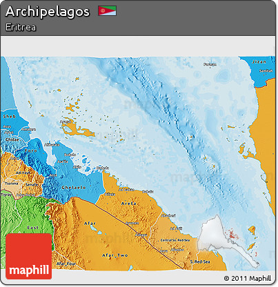 Political Shades 3D Map of Archipelagos