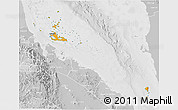 Political Shades 3D Map of Archipelagos, lighten, desaturated