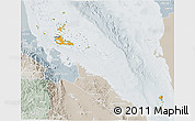 Political Shades 3D Map of Archipelagos, lighten, semi-desaturated