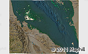 Satellite 3D Map of Archipelagos, darken