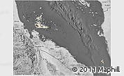 Satellite 3D Map of Archipelagos, desaturated