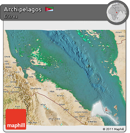 Satellite 3D Map of Archipelagos