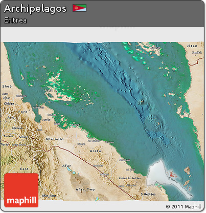 Satellite 3D Map of Archipelagos
