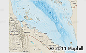 Satellite 3D Map of Archipelagos, shaded relief outside