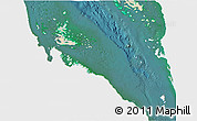 Satellite 3D Map of Archipelagos, single color outside