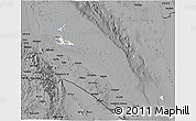 Shaded Relief 3D Map of Archipelagos, darken, desaturated