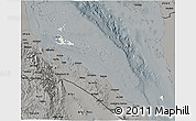 Shaded Relief 3D Map of Archipelagos, darken, semi-desaturated