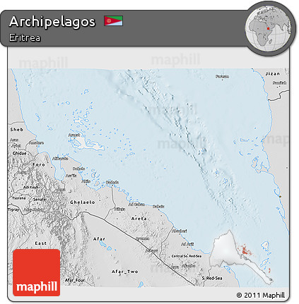 Silver Style 3D Map of Archipelagos