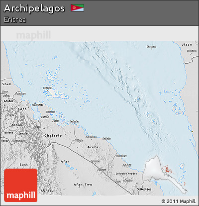 Silver Style 3D Map of Archipelagos