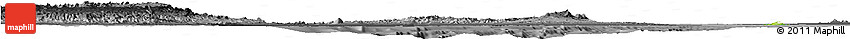 Physical Horizon Map of Archipelagos, darken, desaturated