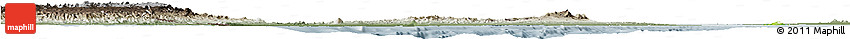 Physical Horizon Map of Archipelagos, semi-desaturated