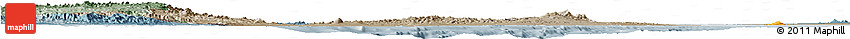 Political Shades Horizon Map of Archipelagos, semi-desaturated