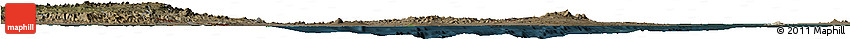 Satellite Horizon Map of Archipelagos, darken