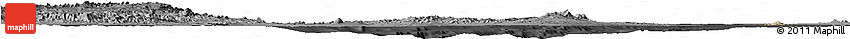 Satellite Horizon Map of Archipelagos, darken, desaturated