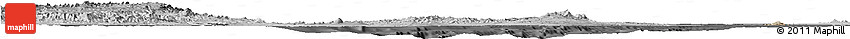 Satellite Horizon Map of Archipelagos, desaturated