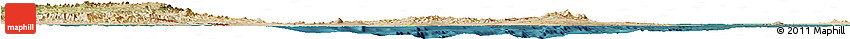 Satellite Horizon Map of Archipelagos