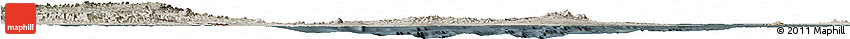 Satellite Horizon Map of Archipelagos, semi-desaturated