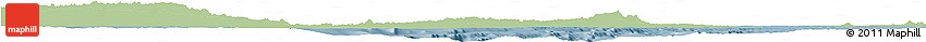 Savanna Style Horizon Map of Archipelagos, single color outside
