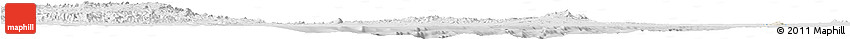 Shaded Relief Horizon Map of Archipelagos, lighten, desaturated