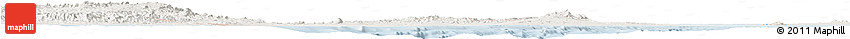 Shaded Relief Horizon Map of Archipelagos, lighten