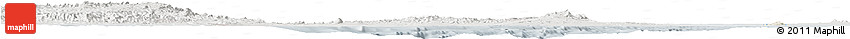 Shaded Relief Horizon Map of Archipelagos, lighten, semi-desaturated