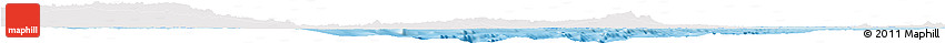 Shaded Relief Horizon Map of Archipelagos, single color outside