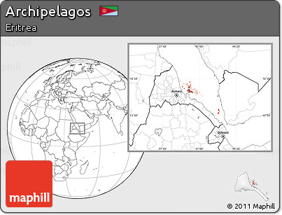 Blank Location Map of Archipelagos