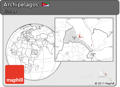 Blank Location Map of Archipelagos, highlighted country