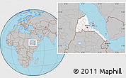Gray Location Map of Archipelagos, highlighted country, within the entire country