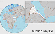 Gray Location Map of Archipelagos, highlighted country
