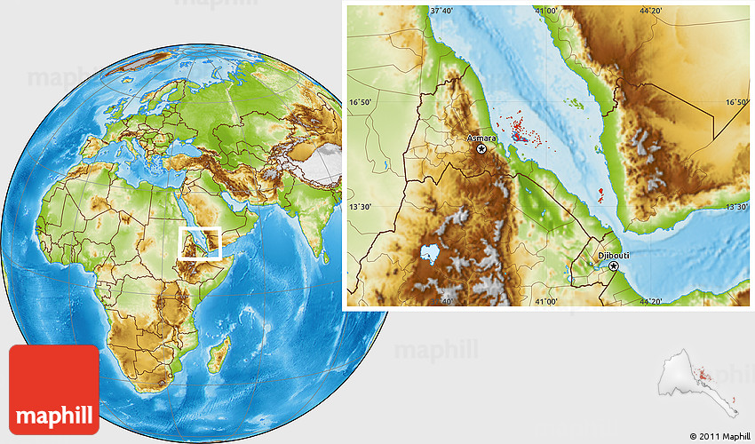 Physical Location Map of Archipelagos