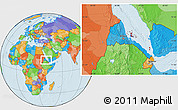 Political Location Map of Archipelagos, within the entire country