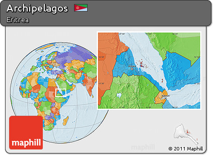 Political Location Map of Archipelagos