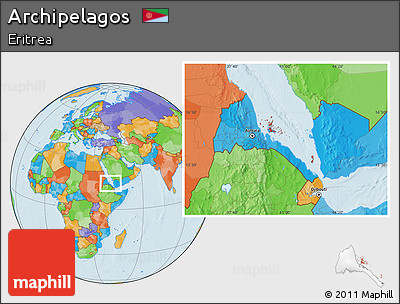 Political Location Map of Archipelagos