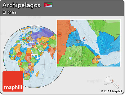 Political Location Map of Archipelagos