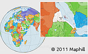 Political Location Map of Archipelagos, highlighted country, within the entire country