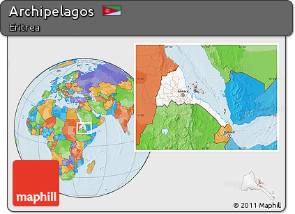 Political Location Map of Archipelagos, highlighted country