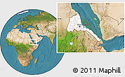 Satellite Location Map of Archipelagos, highlighted country