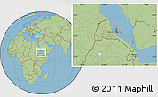Savanna Style Location Map of Archipelagos, within the entire country