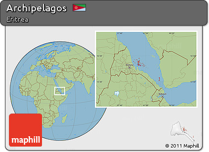 Savanna Style Location Map of Archipelagos